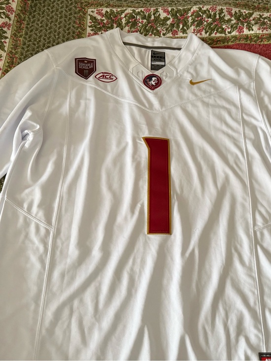 Nike Other - Nike White Jersey with Red and Black Patch — XXXL